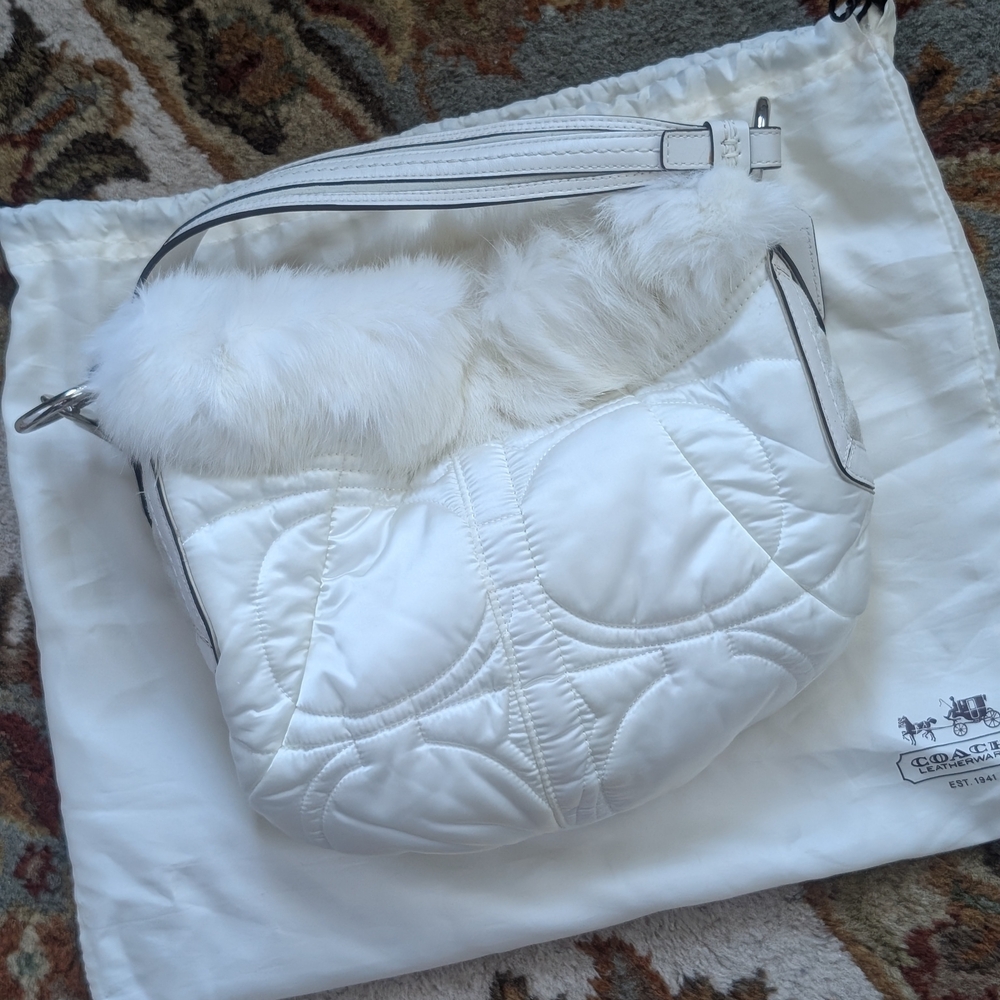 Coach White Quilted Women's Bag